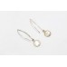 Dangle Women's Earrings 925 Sterling Silver White Zircon Stones B46